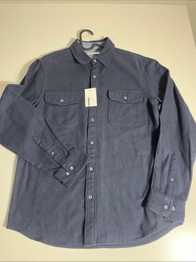 Sonoma Men's Navy Button-Up Shirt Jacket